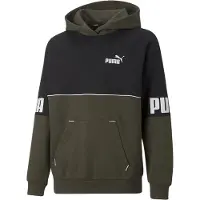 Puma Power Colorblock Fl Sweatshirt Vert 3-4 Years Garçon