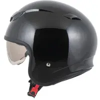 MTR Jet Sun II Casque Jet Noir/Métallisé L unisex