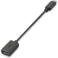 Aisens A107-0059 - Câble USB 2.0 (3A, USB-C/M-A femelle, 15cm, noir)