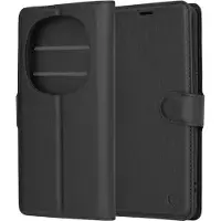 Techsuit cuir Folio Book Wallet étui à rabat pour HONOR Magic6 Pro - Noir