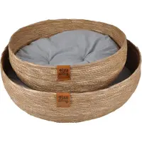 Homea Set de paniers tressés, ronds, jacinthe d'eau, 2 pcs.