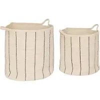Atmosphera Cosy Clothes Basket 2 Units Beige