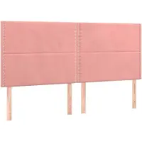 vidaXL Têtes de lit 4 pcs. Rose 80x5x78/88 cm velours