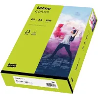 OVOL Papier couleur tecno Colors, format A4, 80 g/m², vert vif, paquet de 500 feuilles