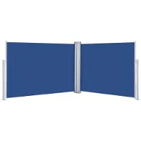 vidaXL Store latéral extensible bleu 120 x 1000 cm