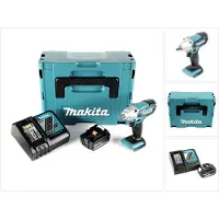 Makita DTW 190 RT1J 18V Li-Ion Boulonneuse à chocs sans fil + Coffret de transport Makpac + 1x Batterie BL 1850 5,0 Ah + Chargeur rapide DC 18 RC