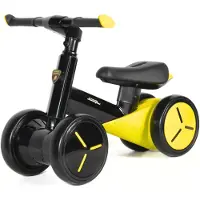 Vrooomy Vélo sans pédales Lamborghini pour tout-petits de 1 à 3 ans – Vélo d'équilibre à 4 roues, pneus antidérapants et cadre en aluminium – Vélo à roulettes pour enfants – Jaune