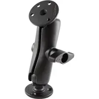 Ram Mounts Two Large Round Plates Universal Double Ball Mount Noir