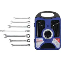 Bgs Jeu de clés mixtes à cliquet 8 - 19 mm 7 pièces (10 mm, 12 mm, 13 mm, 14 mm, 17 mm, 19 mm, 8 mm)
