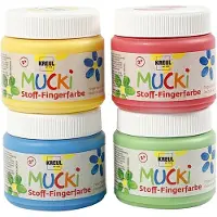 Mucki Ensemble de peinture au doigt 4 x 150 ml