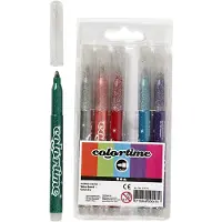 Creativ Company Stylos à paillettes, 6 pièces