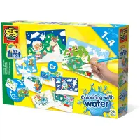 SES Creative - Coloriage à l'eau - Méga kit d’animaux cachés - Bébé - 12 mois - Mixte - 8 cartes