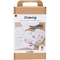 Creativ Company Kit de démarrage de dessin Set de peinture pour enfants avec accessoires