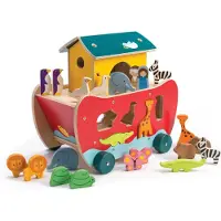 Tender Leaf Toys Tender Leaf Jeu de tri en bois Arche de Noé avec animaux pour enfants