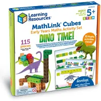 Learning Resources Kit d'activités MathLink Cubes pour débutants - Dinosaures