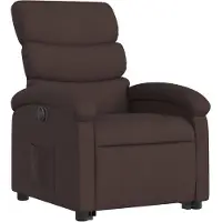 vidaXL Fauteuil relax avec releveur électrique Tissu marron foncé