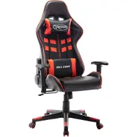vidaXL Chaise de jeu noir et rouge similicuir