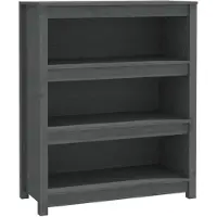 vidaXL Bibliothèque Gris 80x35x97 cm Bois de pin massif