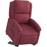 vidaXL Fauteuil relax avec releveur électrique Tissu rouge vin