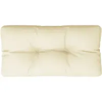 vidaXL Coussin de palette crème 70x40x12 cm tissu