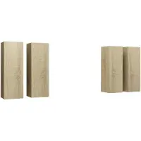 vidaXL Armoires TV 4 pcs. chêne Sonoma 30,5x30x90 cm Bois composite