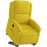 vidaXL Fauteuil relax releveur jaune velours