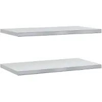 vidaXL Étagères murales 2 pcs 75x40x3 cm argenté acier inoxydable