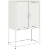 vidaXL Armoire TV blanche 68x39x60,5 cm Acier