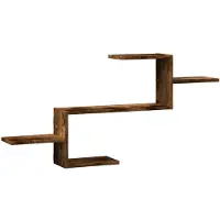 vidaXL Étagère murale chêne fumé 104x15x49 cm bois d'ingénierie