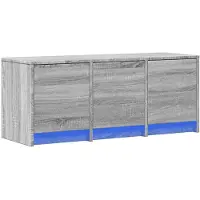 vidaXL Armoire TV LED Gris Sonoma 97x34x40 cm Bois composite
