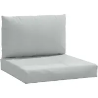 vidaXL Coussins de palette lot de 2 gris clair mélangé tissu