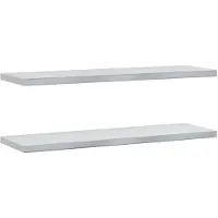 vidaXL Étagères murales 2 pcs 100x30x3 cm argenté acier inoxydable