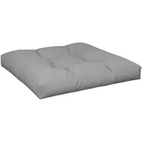 vidaXL Coussin de palette gris 80x80x12 cm tissu