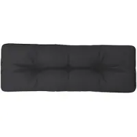 vidaXL Coussin de palette noir 120x40x12 cm tissu