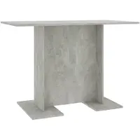 vidaXL Table de salle à manger gris béton 110x60x75 cm Bois composite