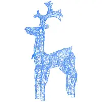 vidaXL Renne à LED Décoration de Noël 90 LED 60x16x100 cm Acrylique