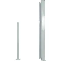vidaXL Marquise latérale extensible 120x300 cm Gris