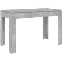 vidaXL Table de salle à manger gris béton 120x60x76 cm Bois composite