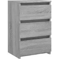 vidaXL Table de chevet Sonoma gris 40x35x62,5 cm Bois d'ingénierie