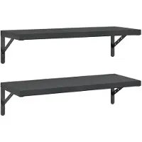vidaXL Étagères murales 2 pcs 75x30 cm noir acier inoxydable