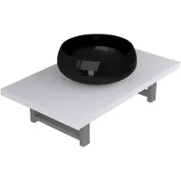 vidaXL Ensemble de meubles de salle de bain 2 pièces en céramique blanche