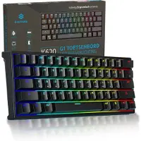 Controlla Clavier de jeu 60 pour cent - Clavier de jeu mécanique - Clavier de jeu - QWERTY