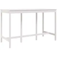 vidaXL -table à bar-180x80x110-cm-pin massif-blanc