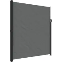 vidaXL Marquise latérale extensible Anthracite 220x500 cm