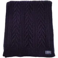 Superdry Femme Écharpe En Maille Torsadée Lux, Bleu Marine