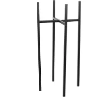 Mica Support pour plantes Ascot - L24 x L24 x H55 cm - Métal - Noir