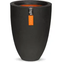 Capi Europe Jardinière Circulaire en Plastique Noir Capi Europe