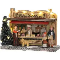 Luville Efteling Village de Noël Miniature Oliebollenkraam - L17 x B6 x H12 cm