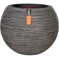 Capi Europe Pot à fleurs Nature Rib rond 62x48 cm anthracite KOFZ271