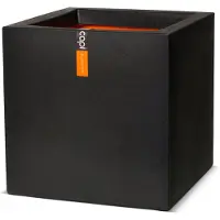 Capi Europe Jardinière Urban Smooth carré 40x40x40 cm noir KBL903